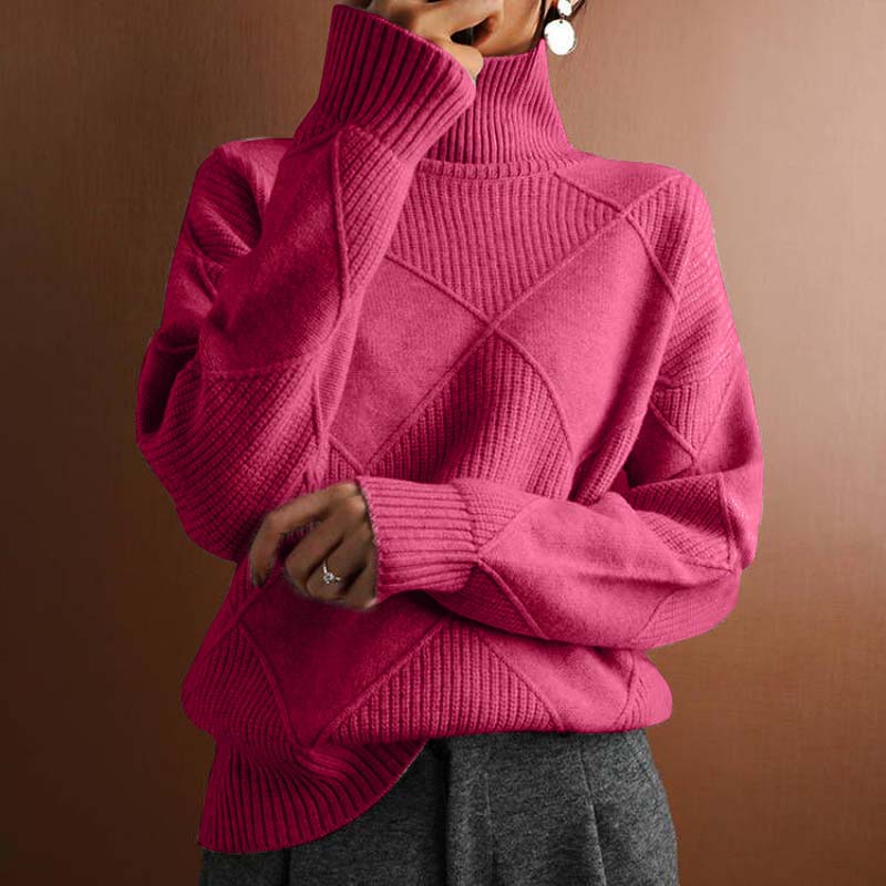 Casual Knit Pullover in Solid Colour