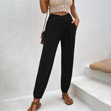 Casual Solid Colour Trousers