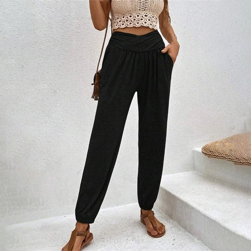 Casual Solid Colour Trousers