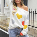 Heart Pattern Knit Jumper