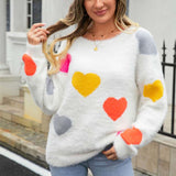 Heart Pattern Knit Jumper