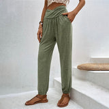 Casual Solid Colour Trousers