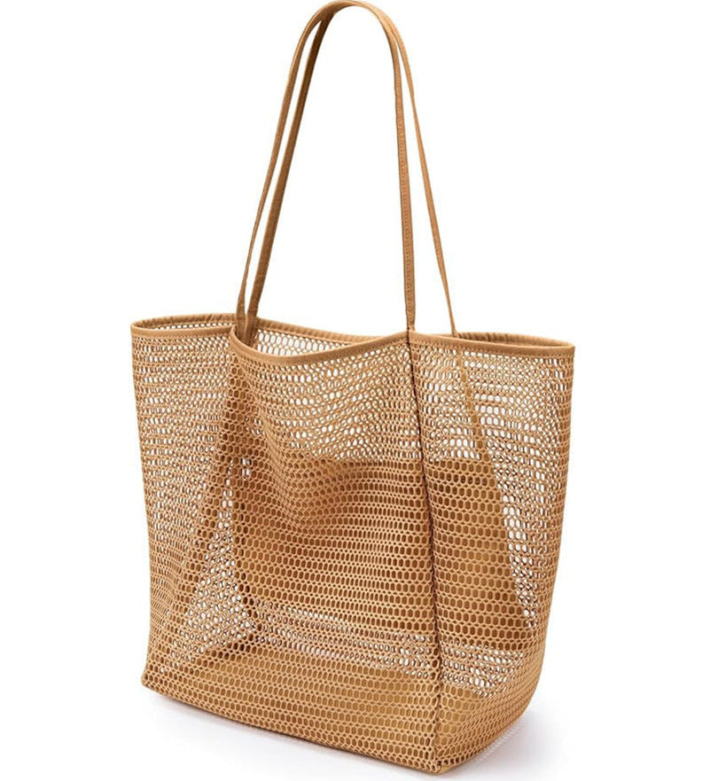 Boho Large Capacity Mesh Beach Tote Bag