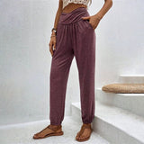 Casual Solid Colour Trousers