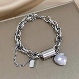 CHUNKY GOLD HEART BRACELET