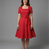 BEATRIX | POLKA DOT BOW DRESS