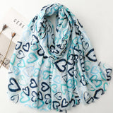 Casual Heart Print Scarf