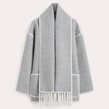 ZYRA | FRINGED SCARF JACKET