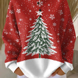 Lotte | Red Christmas Jumper with Christmas Tree