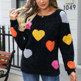 Heart Pattern Knit Jumper