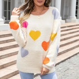 Heart Pattern Knit Jumper