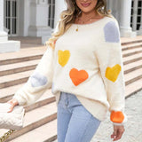 Heart Pattern Knit Jumper