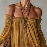 Daffodil | Mini Floral Dress Yellow, Off-Shoulder
