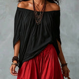 Off-Shoulder Top & Lantern Trousers Set