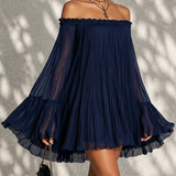 Ondine | Mini Dress with Bell Sleeves, Ruffles, Off-the-Shoulder