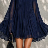 Ondine | Mini Dress with Bell Sleeves, Ruffles, Off-the-Shoulder