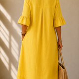 Aveline Loose Button Dress