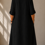 Straight Dress with Rolled Sleeves Pauline