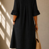 Buttoned Dress with Fluid Cut Isabelle