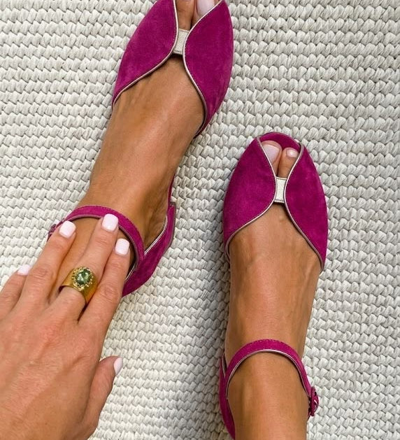 Azucena™ | Suede Flat Sandals