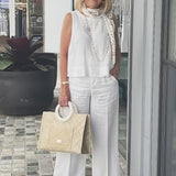 Trinidad™ | White Blouse and Wide-Leg Trousers Set
