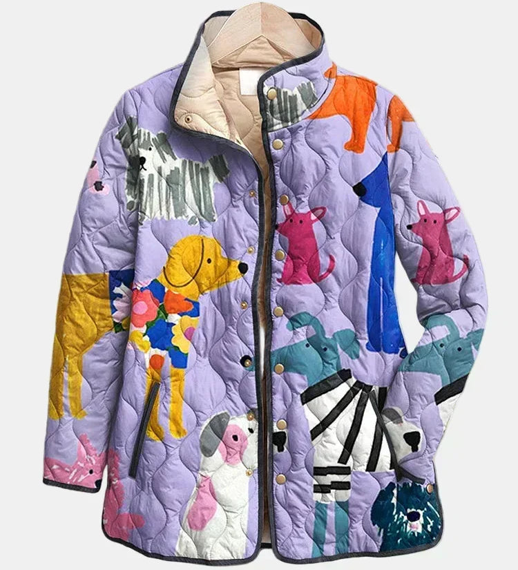 OLIVIA | Quilted Jacket Little Dogs Michèle