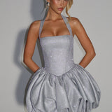 ARAMINTA | SILVER MINI DRESS