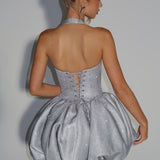 ARAMINTA | SILVER MINI DRESS