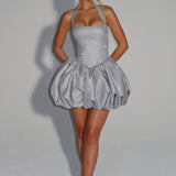 ARAMINTA | SILVER MINI DRESS