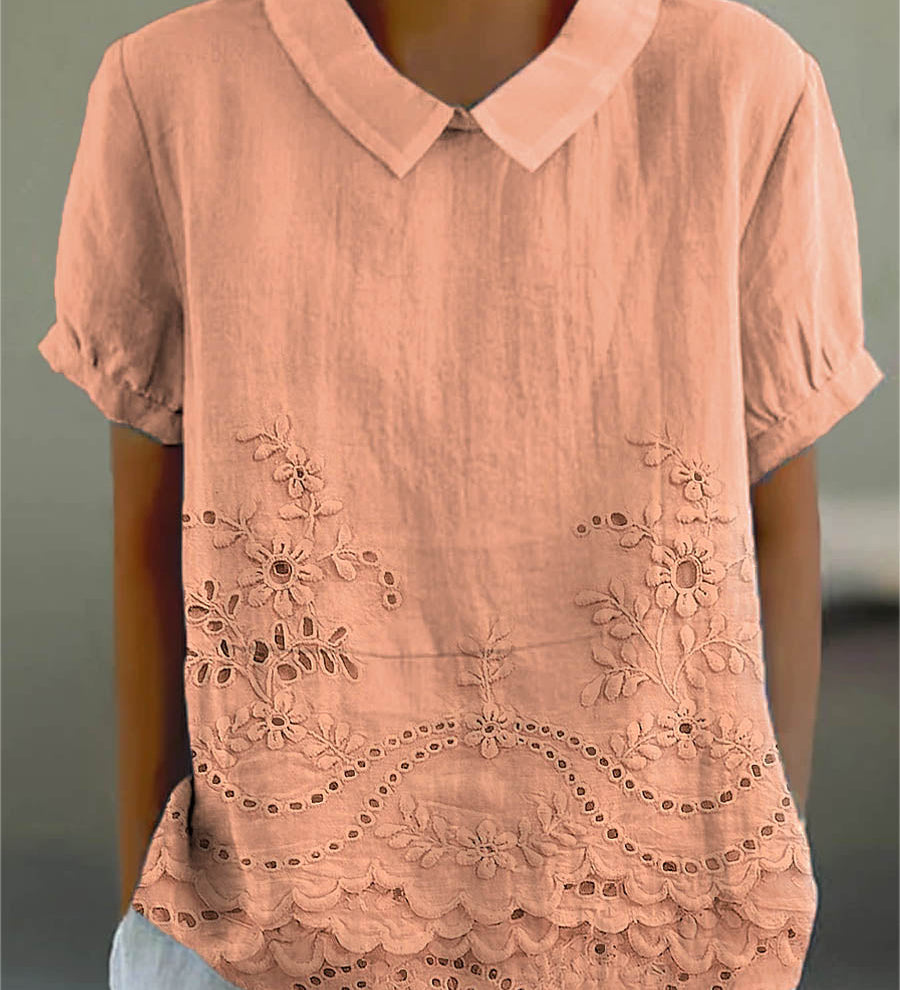 Lily | Floral Embroidered Shirt