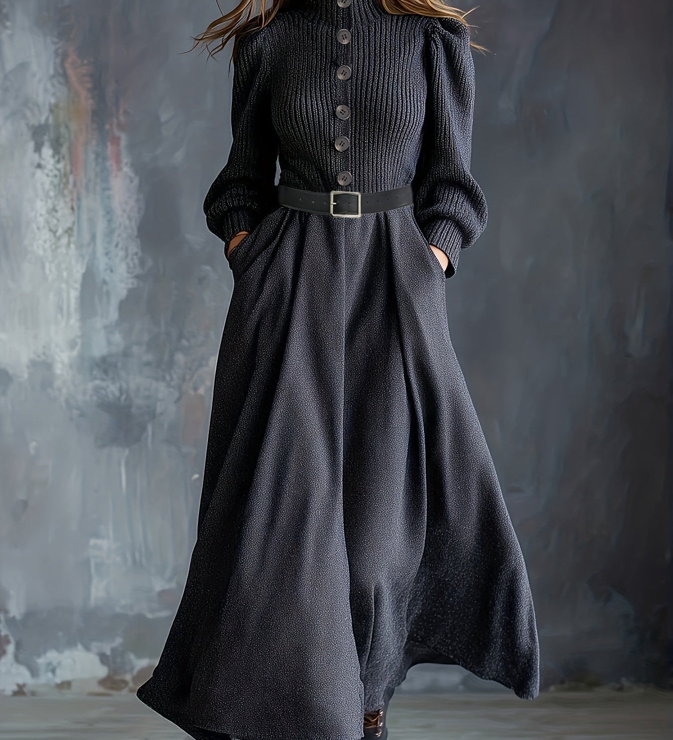 NOEL | VINTAGE WINTER DRESS WITH POCKETS
