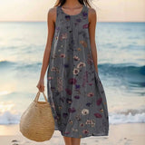 Vintage Floral Print Dress