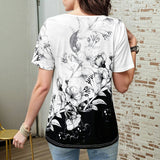Flower Block Colour T-Shirt