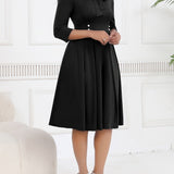 OLIVIA TIE-WAIST MIDI DRESS