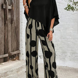 Valeriana™ | Asymmetrical Top and Boho Trouser Set