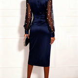 AVANNA | PEARL-DESIGNED MESH DRESS
