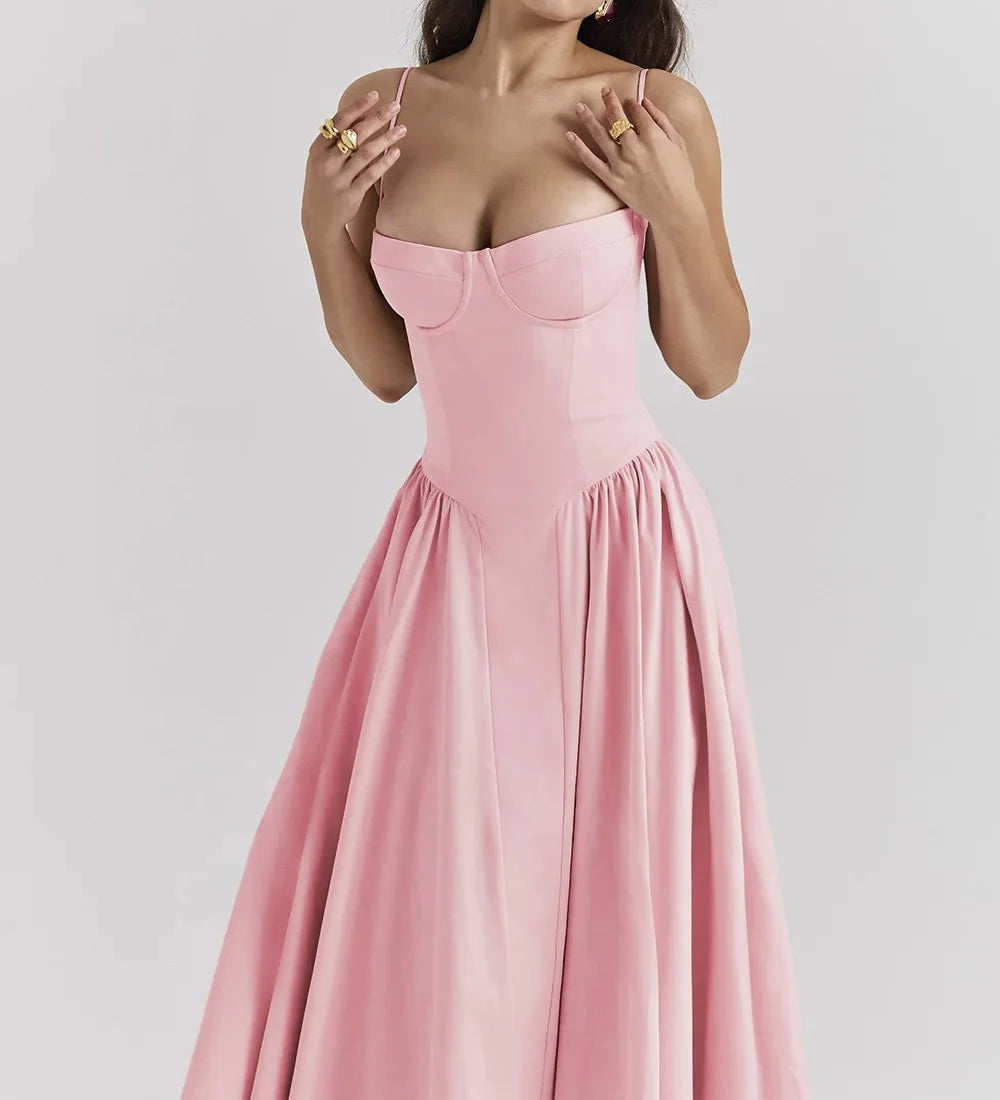 CHARMONE | LACE EVENING MIDI DRESS