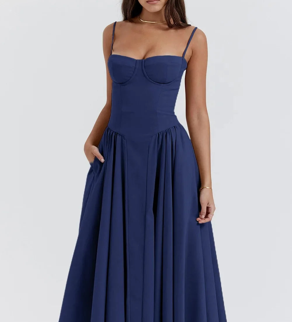 CHARMONE | LACE EVENING MIDI DRESS