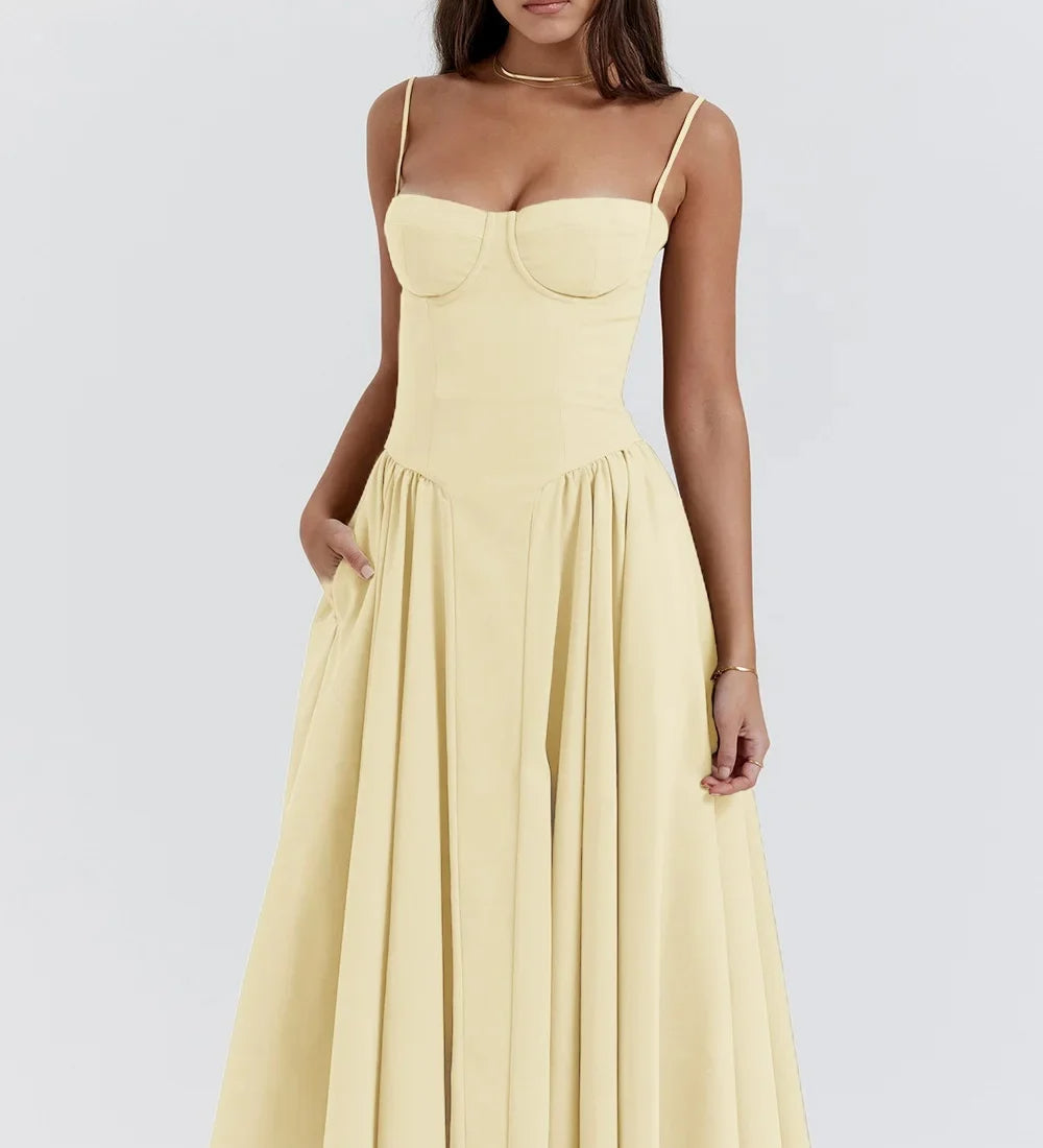 CHARMONE | LACE EVENING MIDI DRESS