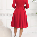 OLIVIA TIE-WAIST MIDI DRESS