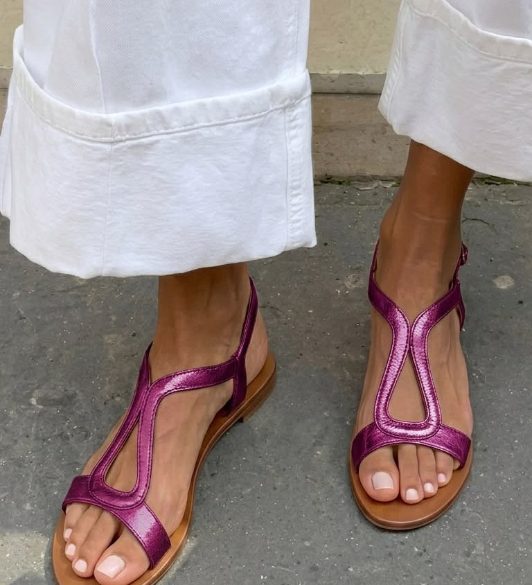 Sophie | Flat Cross Strap Sandals