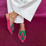 Loredana | Fringe Ballet Flats with Ankle Strap