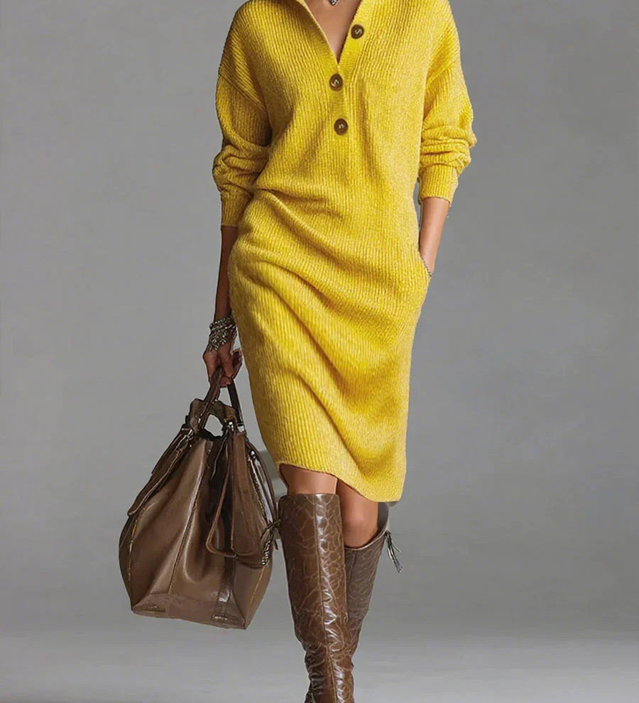 ARIANELL | WOOL WINTER KNIT MIDI DRESS