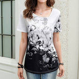 Flower Block Colour T-Shirt