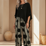 Valeriana™ | Asymmetrical Top and Boho Trouser Set