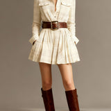 Cinnamon | Mini Vintage Dress in Red and Brown Check (with belt)