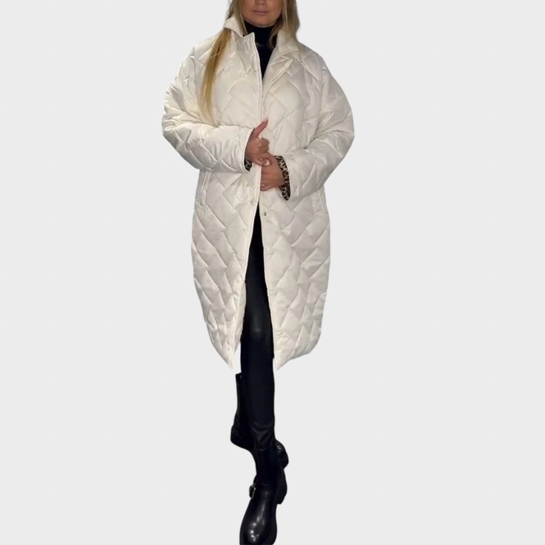 Ofira – Reversible coat with leopard print lining