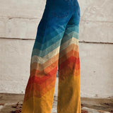 Léa™ | Stylish Retro Zigzag Trousers