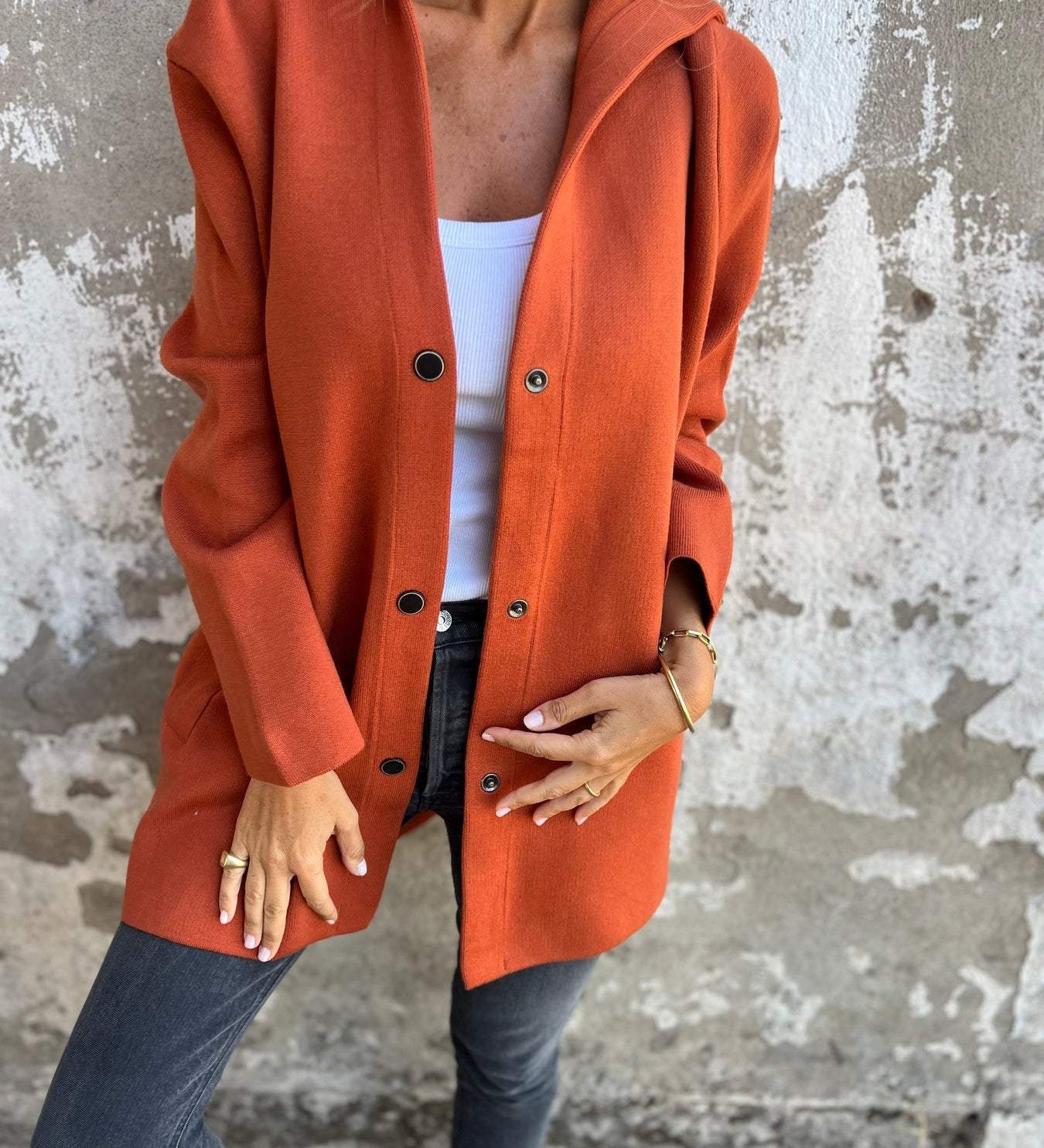 VIONNE | HOODIE JACKET WITH BUTTONS