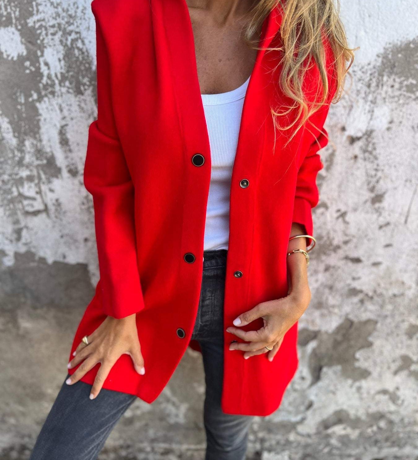 VIONNE | HOODIE JACKET WITH BUTTONS